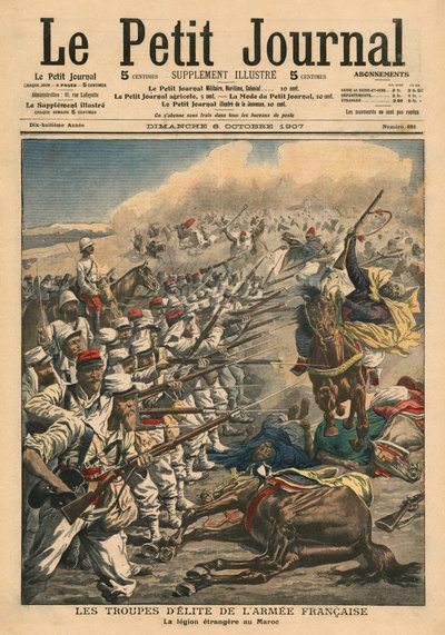 Elitetruppen der französischen Armee, Französische Fremdenlegion in Marokko, Illustration aus 