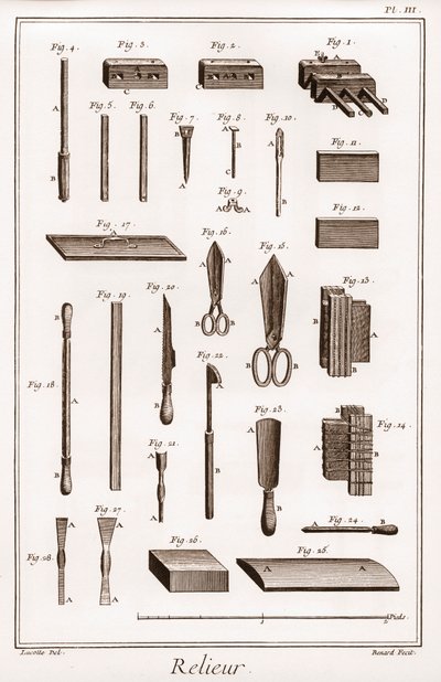 Enzyklopädie oder Wörterbuch der Wissenschaften, Künste und Berufe von Denis Diderot (1713-1784) und Jean d