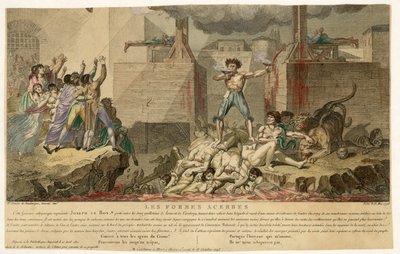 Auszug aus Les Formes Acerbes, veröffentlicht am 13. Mai 1795 von French School