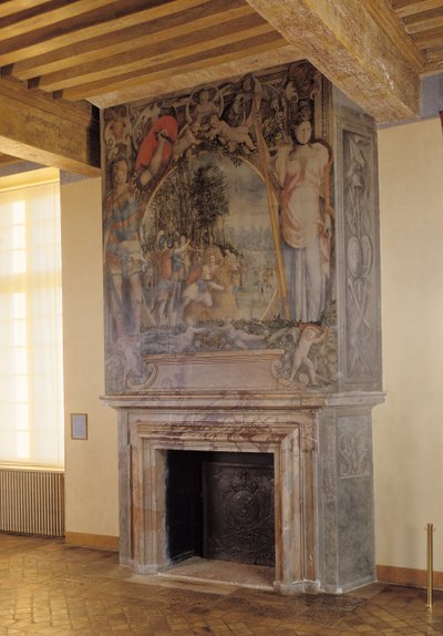 Kamin im Chambre du Roi von French School