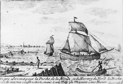 Fischereiboot für Kabeljau und Nordhering von French School
