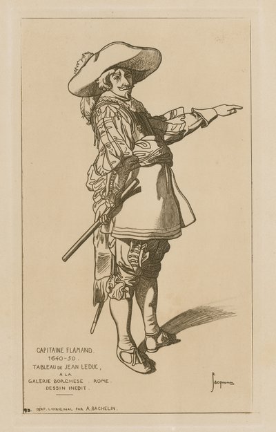 Flämischer Hauptmann, 1640-50 von French School