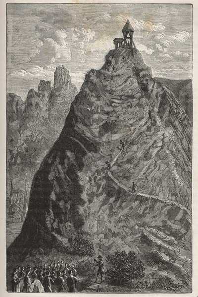 Florin Perier führt das Experiment von Torricelli auf dem Gipfel des Puy de Dôme durch, 19. September von French School