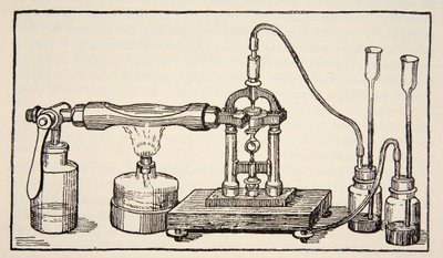 Foucaults rotierender Spiegel zur Messung der Lichtgeschwindigkeit, Kopie von Boris Mestchersky, Illustration aus Histoire de la Nation Francaise, Sciences, Bände I & II, von Gabriel Hanotaux von French School