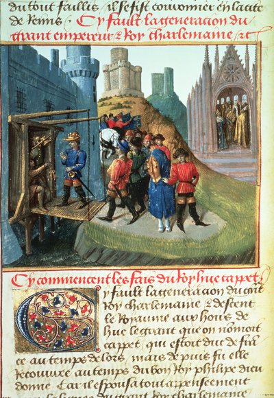 Hugues Capet, Herzog von Frankreich und Bischof Asselin von French School