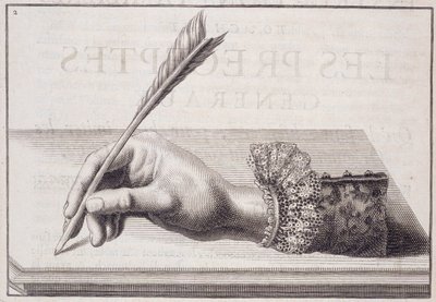 Französische Kalligraphie: „L