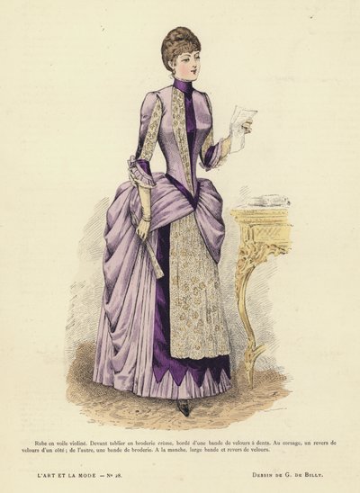 Französische Modeplatte von French School