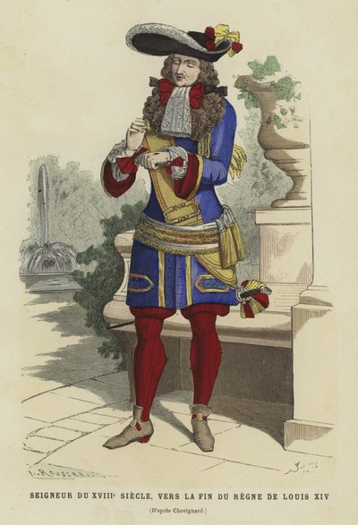 Französischer Edelmann des 18. Jahrhunderts, gegen Ende der Regierungszeit von Ludwig XIV. von French School
