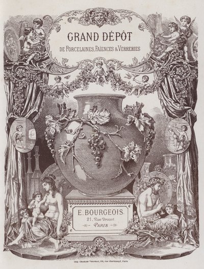 Frontispiz zum Katalog des Grand Depot de Porcelaines, Faiences et Verreries von French School