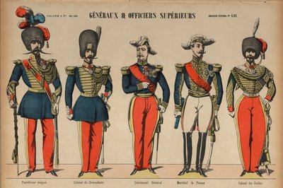 Generäle und höhere Offiziere der französischen Armee von French School