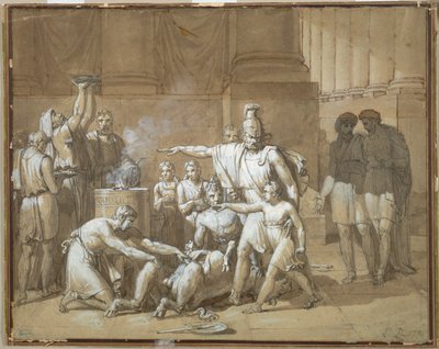 Hannibal schwört ewige Feindschaft gegen Rom, ca. 1808 von French School