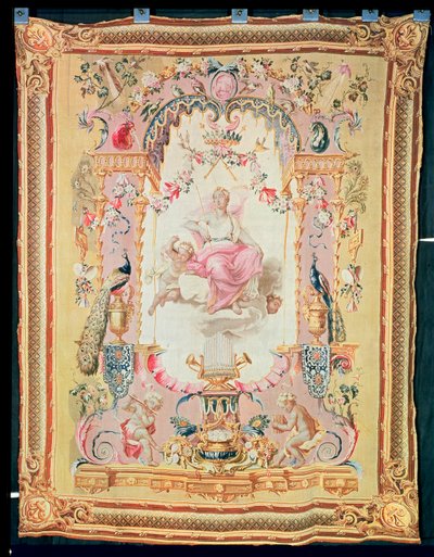 Harmonie und Juno: aus dem Triumph der Götter, Gobelins-Wandteppich, 1699 von French School