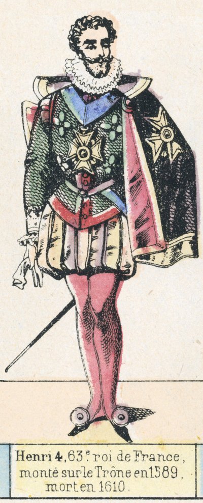 Heinrich IV., 63. König von Frankreich, bestieg den Thron 1589, gestorben 1610 von French School