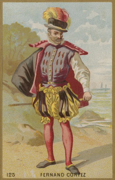 Hernan Cortes, spanischer Konquistador von French School