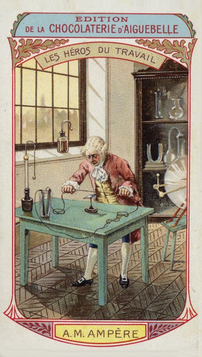 Helden der Arbeit - André-Marie Ampère, französischer Physiker und Mathematiker (1775-1836) von French School