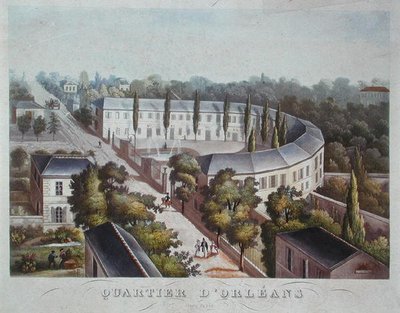 Wohnprojekt (fertiggestellt) im Quartier Orleans, rue Halle, ca. 1840-50 von French School