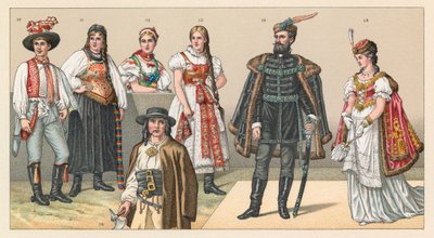 Ungarische und kroatische Tracht von French School