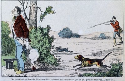 Jagdunfall - Bild von Epinal: „Die Jagd“, n.d., um 1900 von French School