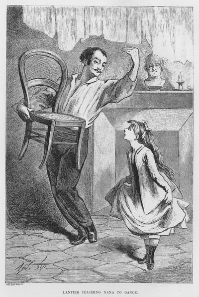 Illustration für Der Totschläger, ein realistischer Roman von Emile Zola (Gravur) von French School