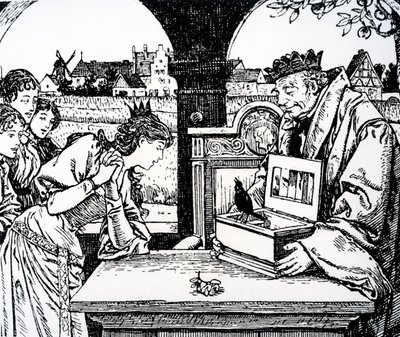 Illustration aus Die Prinzessin und der Schweinehirt von Hans Christian Andersen von French School