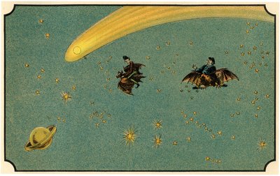 Illustration des Buches „Reise zum Mond vor 1900“ von A. de Ville-d