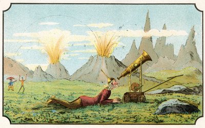 Illustration des Buches "Reise zum Mond vor 1900" von A. de Ville-d