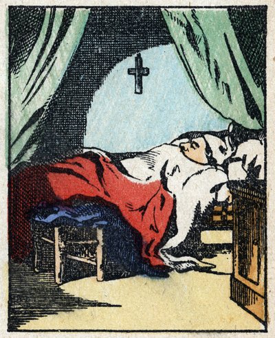 Illustration zu dem Märchen „Wahrhaftige Geschichte von Jeannot Serinet“. Holzstich von Imagery Pellerin - Epinal, sd. Ende des 19. Jahrhunderts. von French School