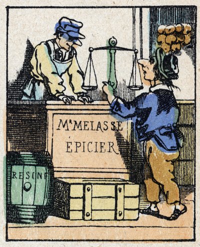 Illustration zu dem Märchen „Wahrhaftige Geschichte von Jeannot Serinet“. Holzstich von Imagery Pellerin - Epinal, sd. Ende des 19. Jahrhunderts. von French School