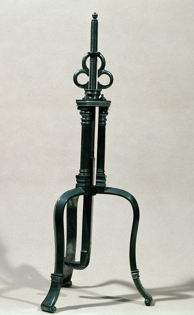 Instrument zur Trepanation, ähnlich einem von Ambroise Paré (ca. 1510-90) illustrierten, 16.-17. Jahrhundert (Metall) von French School