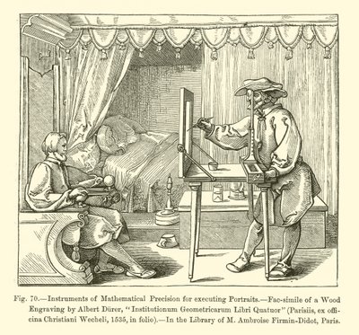 Instrumente mathematischer Präzision zur Ausführung von Porträts (Gravur) von French School