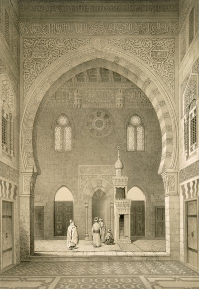 Innenansicht der Moschee von Qaitbay, Kairo von French School