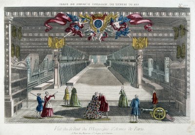 Inneres des Waffenlagers von Paris (Arsenal de Paris) von French School