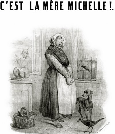 Es ist Mutter Michelle!... komisches Lied, Lithografie von French School