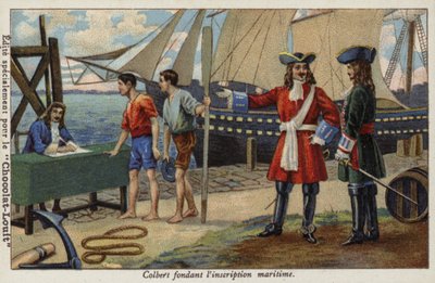 Jean-Baptiste Colbert etabliert das französische Marineverzeichnis, 17. Jahrhundert von French School