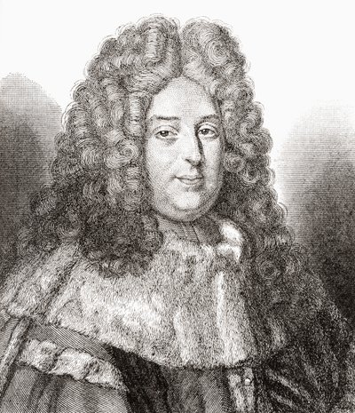 Jean Bouhier, 1673 - 1746. Französischer Magistrat, Jurist, Historiker, Übersetzer, Bibliophiler und Gelehrter. Aus Les Heures Libres, veröffentlicht 1908. von French School