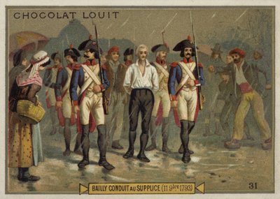 Jean Sylvain Bailly auf dem Weg zur Guillotine, Französische Revolution, 11. November 1793 von French School