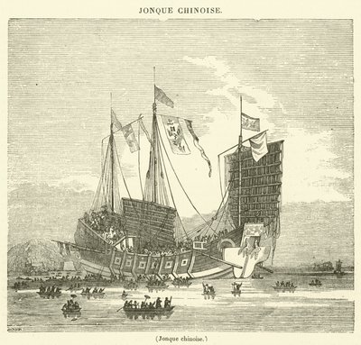 Chinesische Dschunke von French School