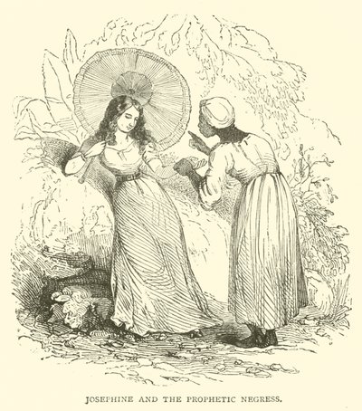 Josephine und die prophetische schwarze Frau (Gravur) von French School