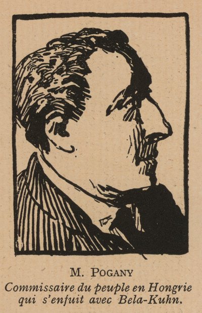 Jozsef Pogany, ungarischer kommunistischer Revolutionär und Politiker, Mitglied der Regierung der Ungarischen Sowjetrepublik 1919 von French School