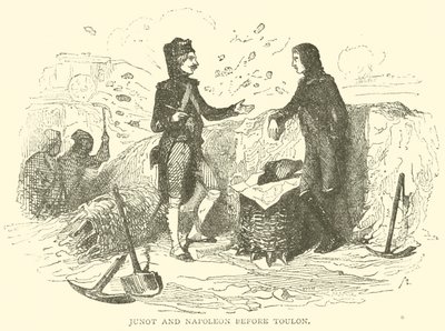 Junot und Napoleon vor Toulon (Gravur) von French School