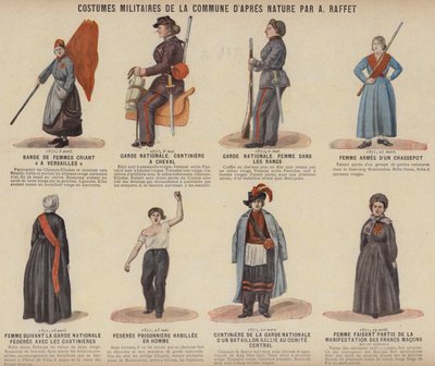 Die Kommune von Paris, Militärische Kostüme der Kommune von A Raffet von French School