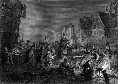 La cour des miracles. In „Notre Dame de Paris“ von Victor Hugo von French School