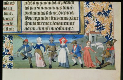 Tanz der Hirten, aus den Stunden von Charles von Angouleme von French School