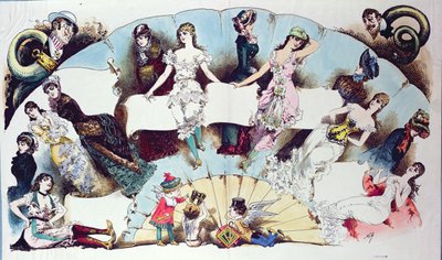 Layout-Illustrationen für einen Artikel über Damenunterwäsche, aus La Vie Parisienne, ca. 1870 von French School