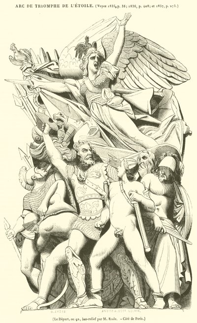 Der Aufbruch, oder 92, Basrelief von French School