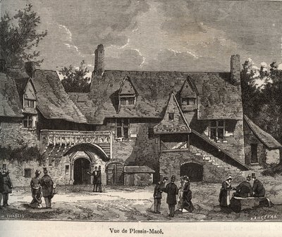 Le Plessis Mace - Maine-et-Loire, Region Pays de la Loire - Gravur in „France illustrée: Geographie, Geschichte, statistische Verwaltung“ von V.-A. Malt-Brown. 1884 von French School