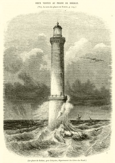 Der Leuchtturm von Brehat, bei Treguier, Département Côtes-d