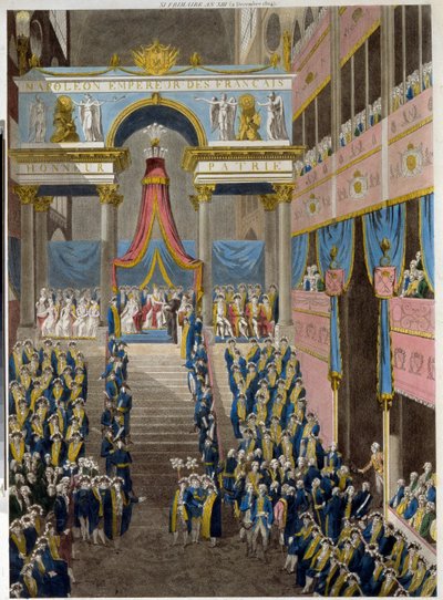 Die Krönung Napoleons am 2. Dezember 1804 von French School