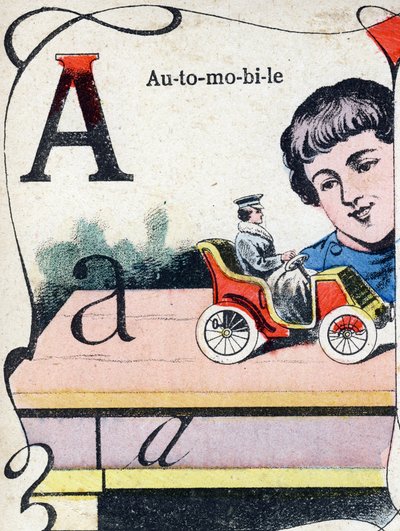 Buchstabe A: Automobil von French School