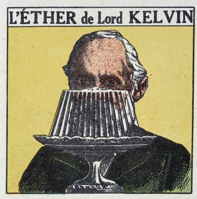 Lord Kelvin (William Thomson) und die Vorstellung von Äther, verbunden mit einem Gelee - in „Energie, ihre Transformationen, ihre Anwendungen“ von Arnould, ed. Quillet, 20. Jahrhundert von French School